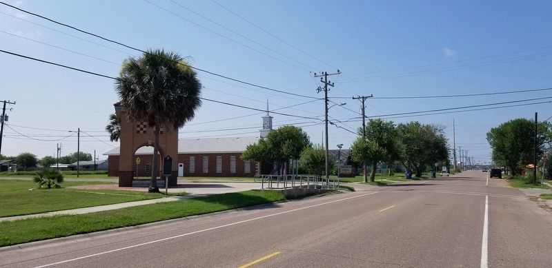 The view of the Gregory Schools Marker from across the street image. Click for full size.