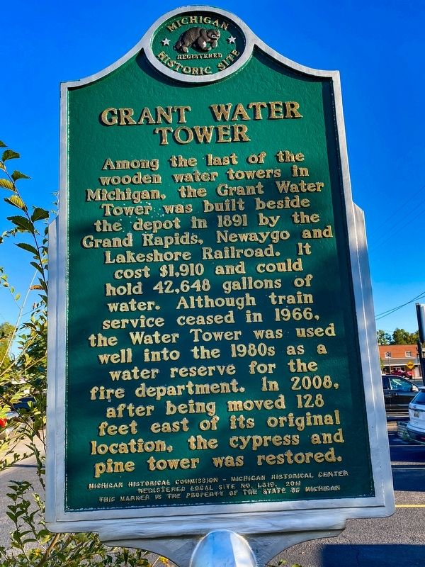 Grant Water Tower Marker image. Click for full size.