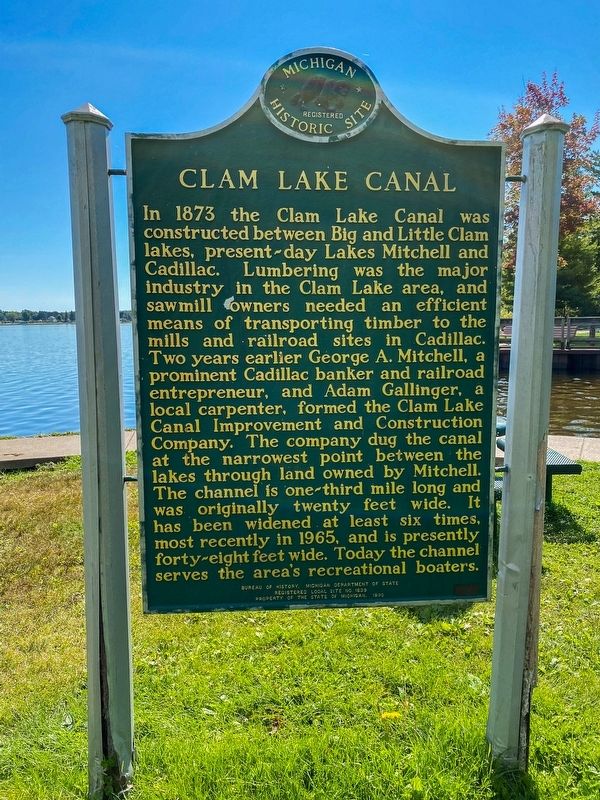 Clam Lake Canal Marker image. Click for full size.