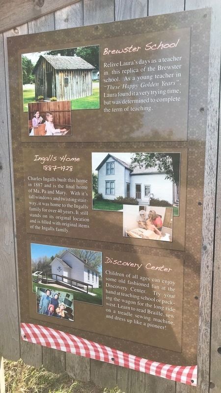 Laura Ingalls Wilder Historic Homes Marker, right panel image. Click for full size.