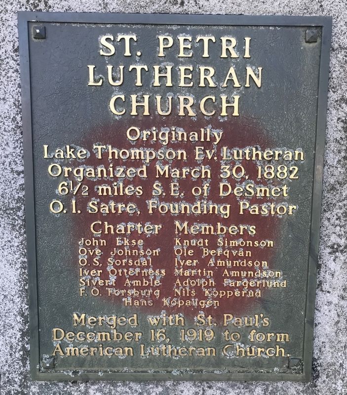 St. Petri Lutheran Church Marker image. Click for full size.