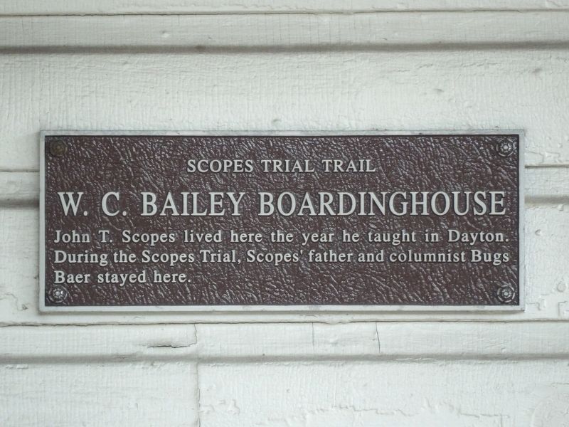 W.C. Bailey Boardinghouse Marker image. Click for full size.