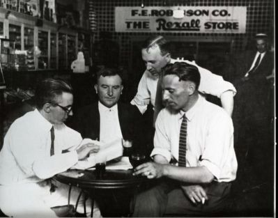 Scopes Trial leaders in Robinson's Drugstore image. Click for full size.