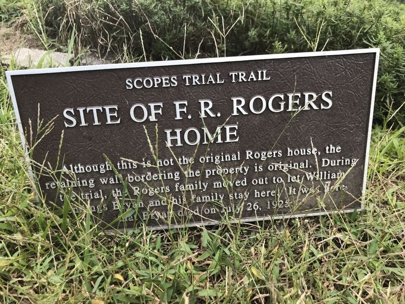 Site of F.R. Rogers Home Marker image. Click for full size.