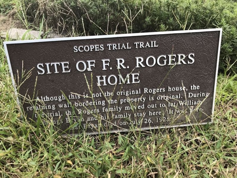 Site of F.R. Rogers Home Marker. Click for full size. Site of F.R. Rogers Home Marker image. Click for full size.
