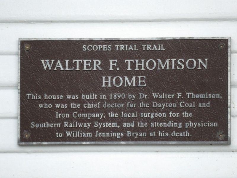 Walter F. Thomison Home Marker. Click for full size. Walter F. Thomison Home Marker image. Click for full size.