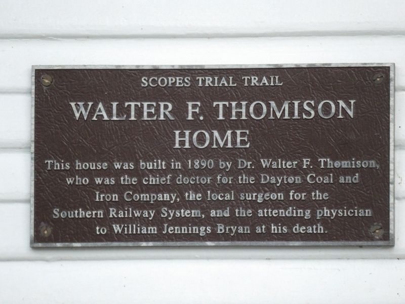 Walter F. Thomison Home Marker image. Click for full size.