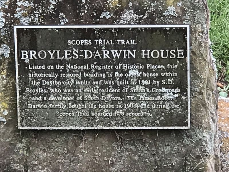Broyles-Darwin House Marker image. Click for full size.