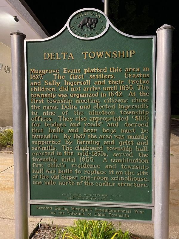 Delta Township Marker image. Click for full size.