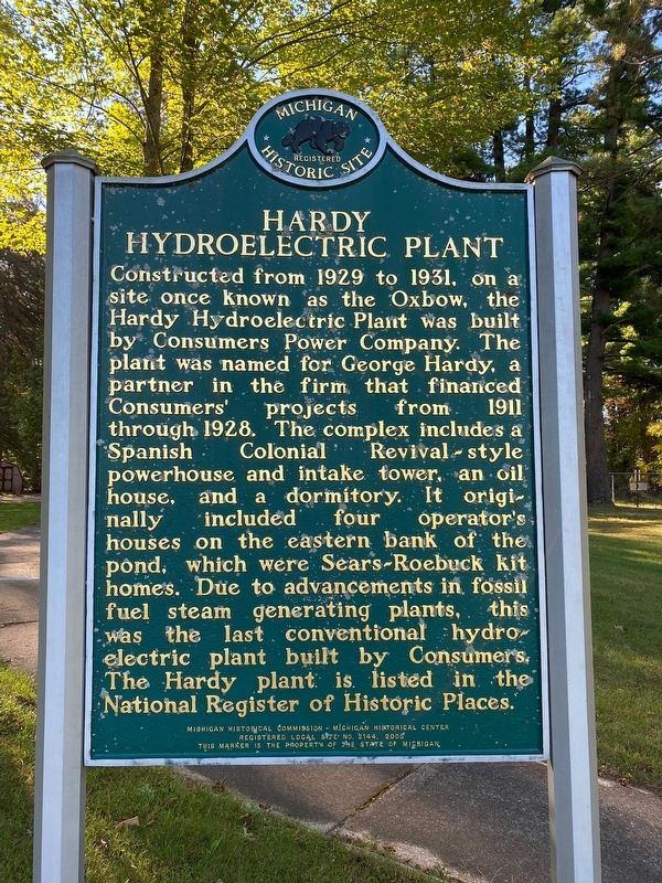 Hardy Hydroelectric Plant / Hydroelectric Power Marker image. Click for full size.