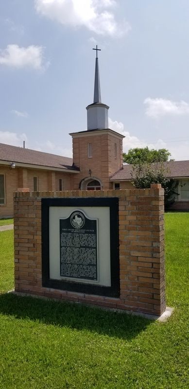 The First United Methodist Church and Marker image. Click for full size.