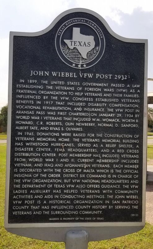 John Wiebel VFW Post 2932 Marker image. Click for full size.