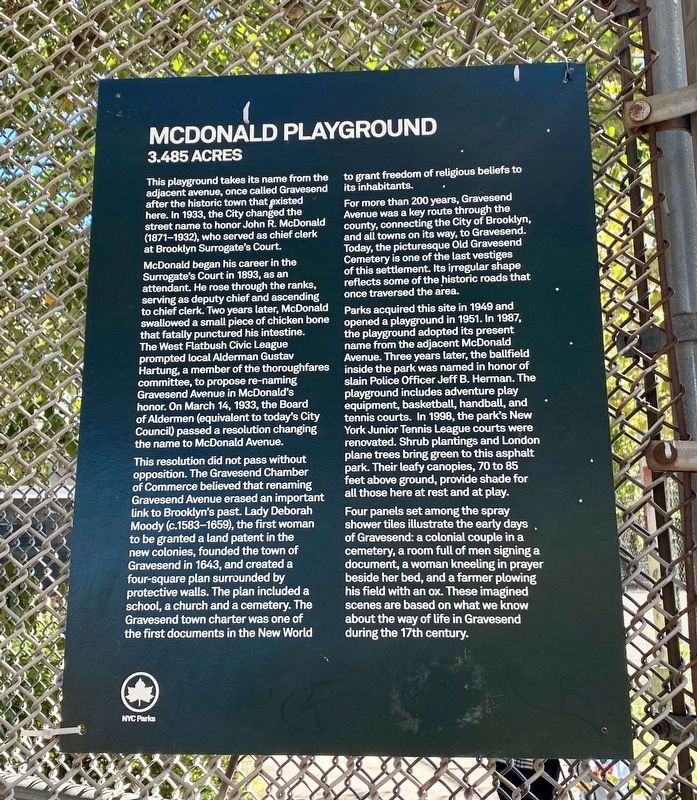 McDonald Playground Marker image. Click for full size.