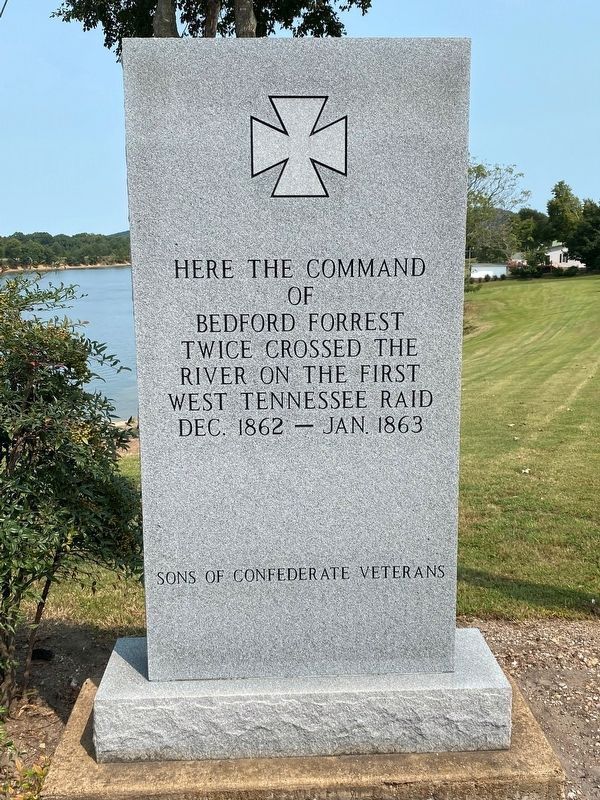 Here the Command of Bedford Forrest Crossed the River Marker image. Click for full size.