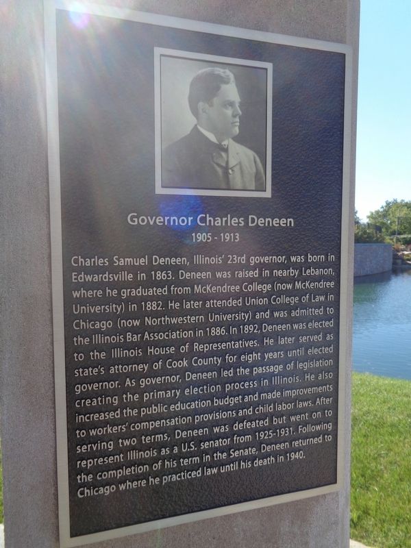 Governor Charles Deneen Marker image. Click for full size.