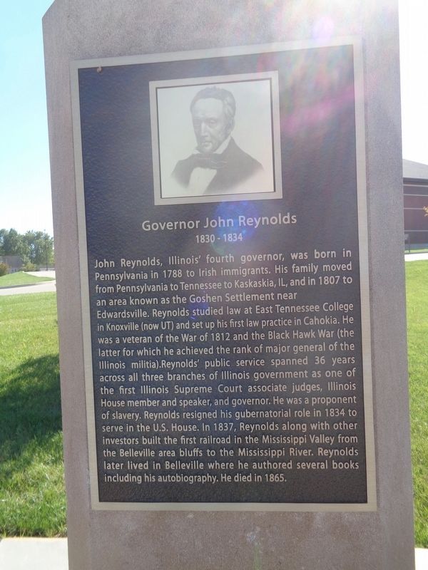 Governor John Reynolds Marker image. Click for full size.