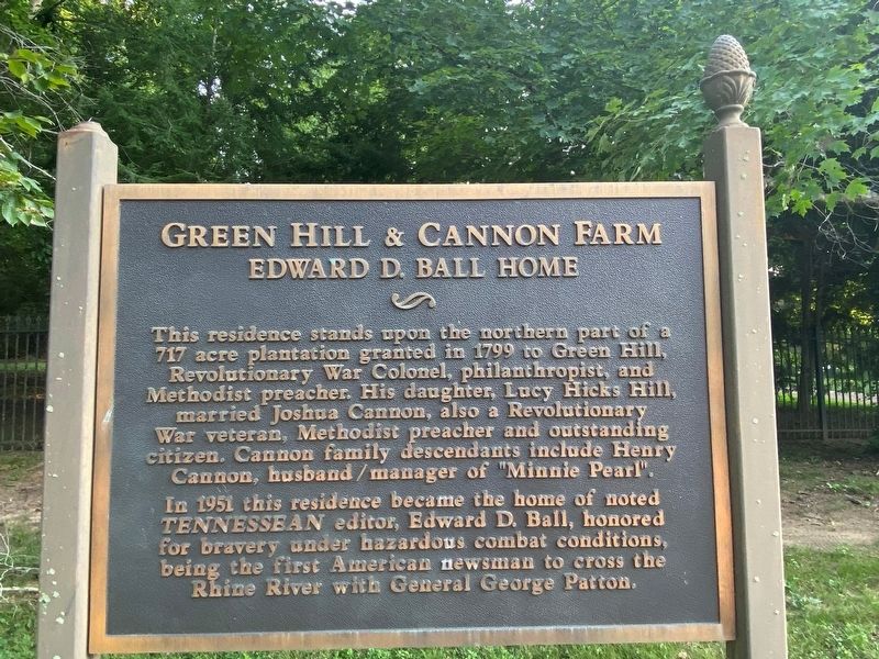 Green Hill & Cannon Farm Marker. Click for full size. Green Hill & Cannon Farm Marker image. Click for full size.