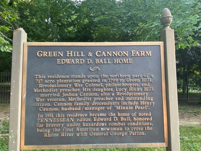 Green Hill & Cannon Farm Marker image. Click for full size.