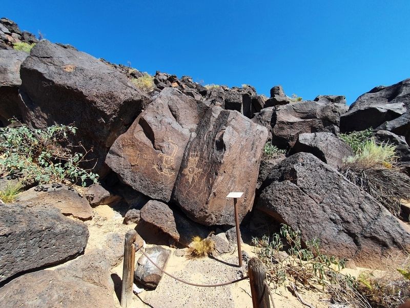 Reasons for Petroglyphs - Cliff Base Trail Marker image. Click for full size.