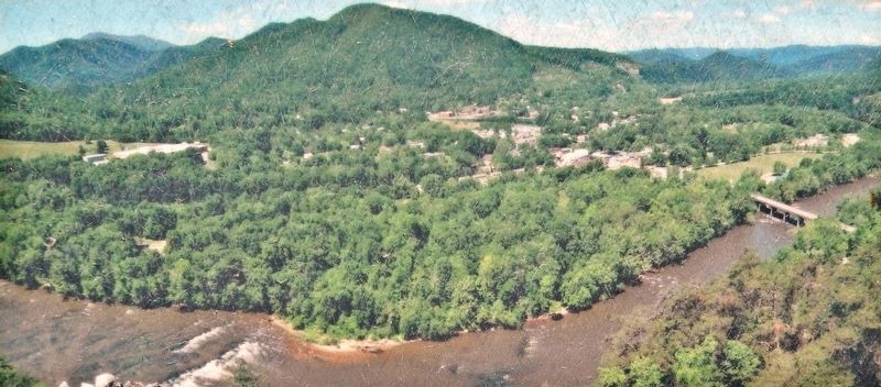 Marker detail: View of Hot Springs from Lover�s Leap image. Click for full size.