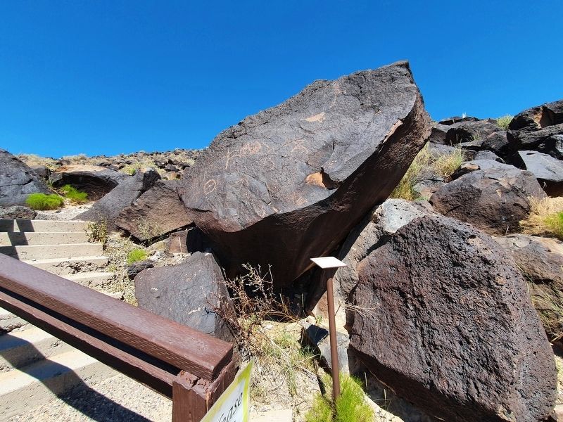 Rio Grande Style - Cliff Base Trail Marker image. Click for full size.
