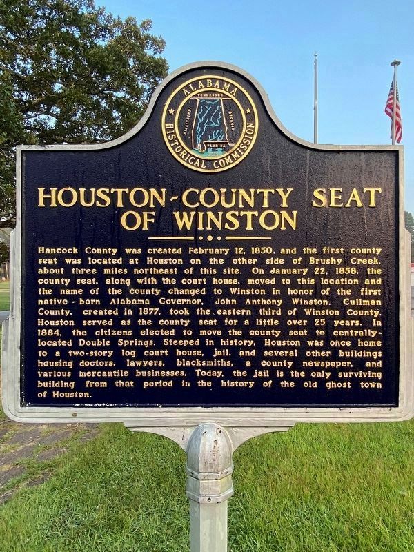 The Houston-County Seat of Winston Marker image. Click for full size.