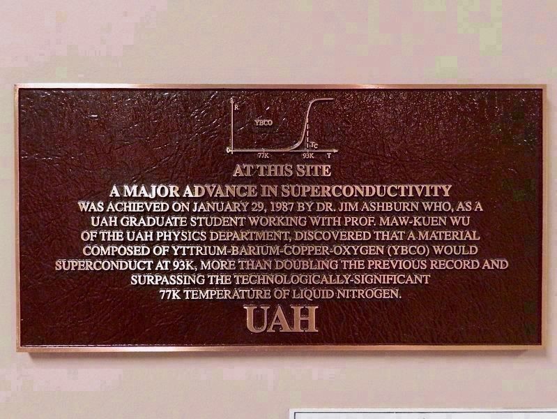 University of Alabama at Huntsville marker image. Click for full size.