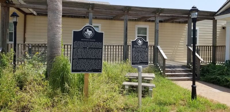 The Mercer Family on Mustang Island Marker is the marker on the right of the two markers image. Click for full size.