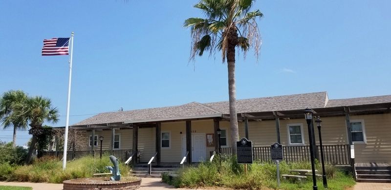 Another view of the markers at the Port Aransas Museum. Click for full size. Another view of the markers at the Port Aransas Museum image. Click for full size.