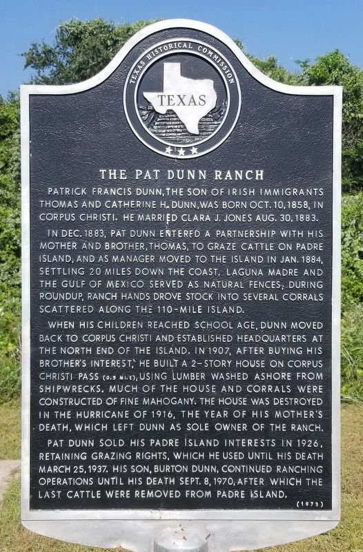 The Pat Dunn Ranch Marker image. Click for full size.