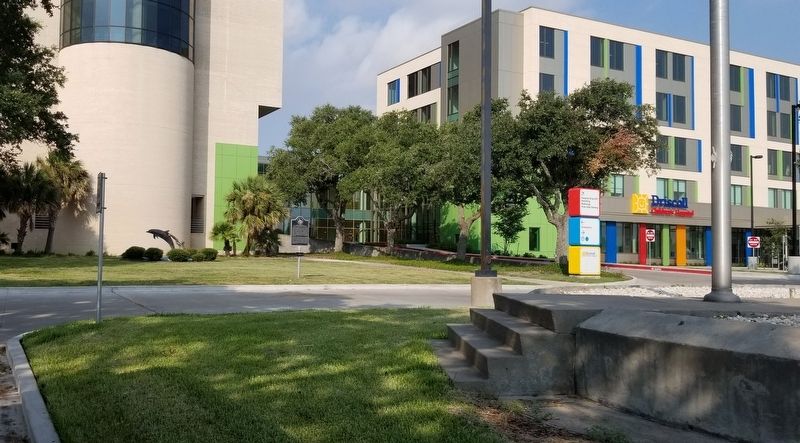 The view of the marker and hospital from the driveway into the hospital. Click for full size. The view of the marker and hospital from the driveway into the hospital image. Click for full size.