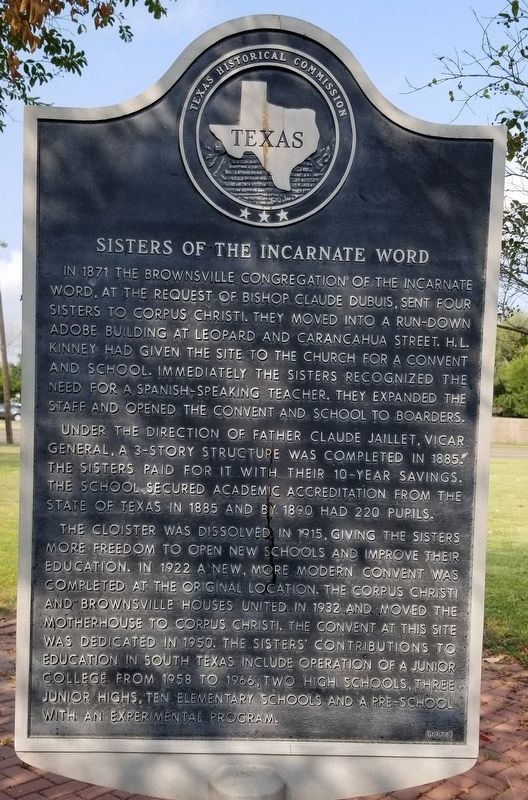 Sisters of the Incarnate Word Marker image. Click for full size.