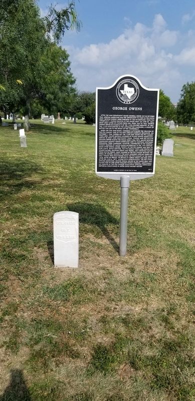 George Owens Marker and gravestone image. Click for full size.