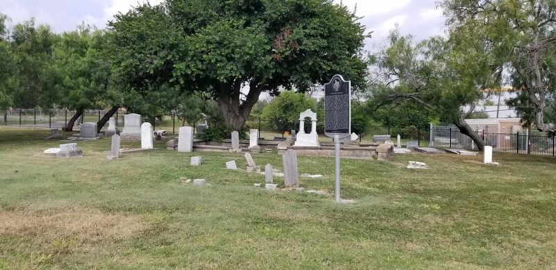 The view of the Louis de Planque Marker from the cemetery. Click for full size. The view of the Louis de Planque Marker from the cemetery image. Click for full size.