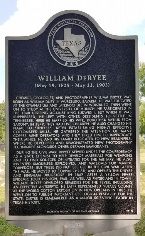 William DeRyee Marker image. Click for full size.