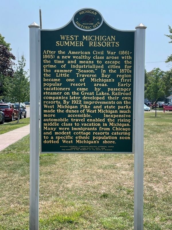 West Michigan Summer Resorts Marker image. Click for full size.