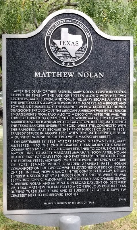 Matthew Nolan Marker. Click for full size. Matthew Nolan Marker image. Click for full size.