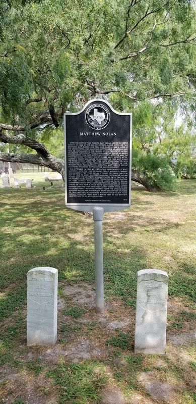 Brothers gravestones - Matthew Nolan (left) and Tom Nolan (right) and Matthews marker above. Click for full size. Brothers gravestones - Matthew Nolan (left) and Tom Nolan (right) and Matthews marker above image. Click for full size.