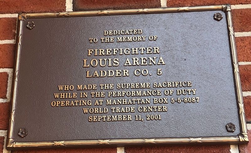 Firefighter Louis Arena Marker image. Click for full size.