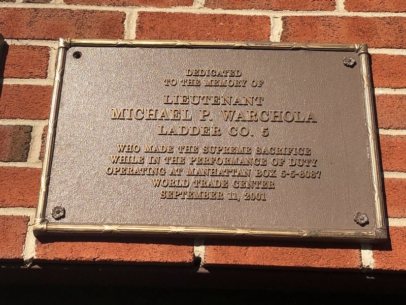 Lieutenant Michael P. Warchola Marker image. Click for full size.