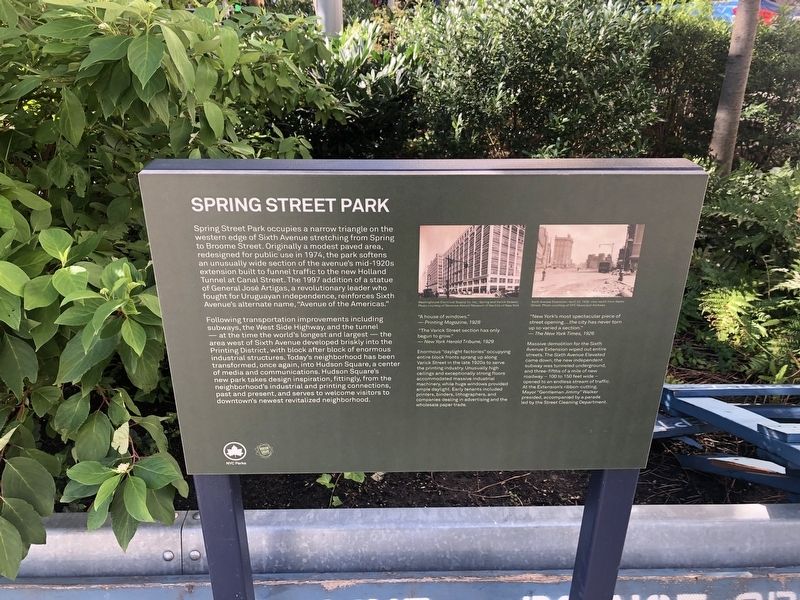 Spring Street Park Marker image. Click for full size.