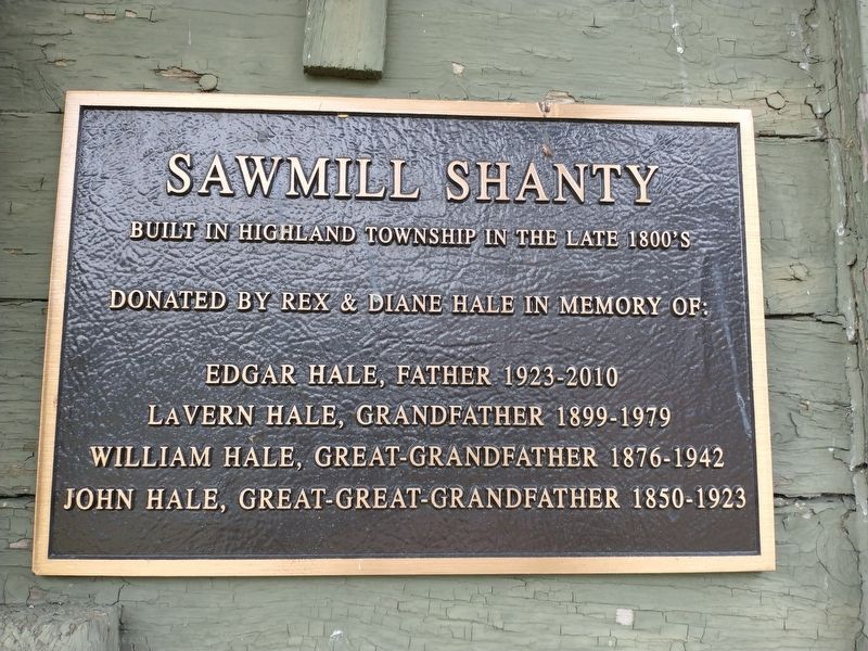 Sawmill Shanty Marker. Click for full size. Sawmill Shanty Marker image. Click for full size.