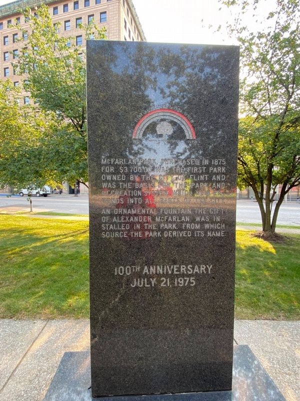 McFarlan Park Marker. Click for full size. McFarlan Park Marker image. Click for full size.