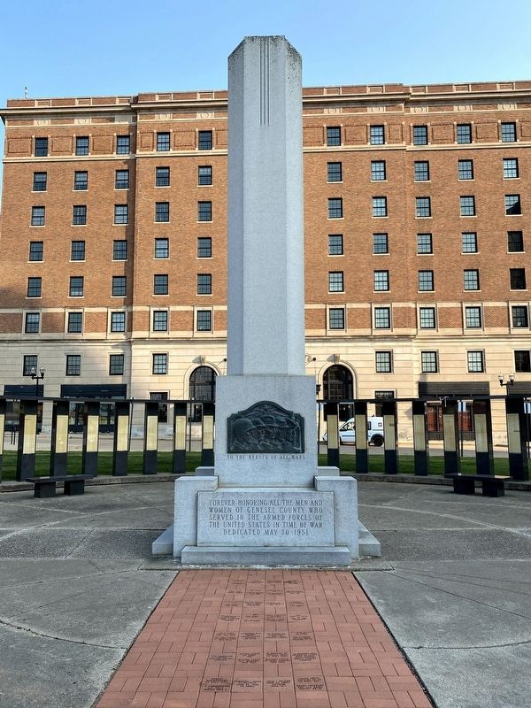 Genesee County Veterans Memorial. Click for full size. Genesee County Veterans Memorial image. Click for full size.
