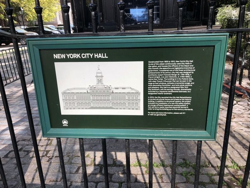 New York City Hall Marker image. Click for full size.