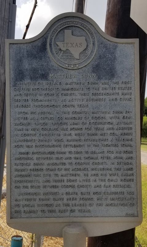 Matthew Dunn Marker. Click for full size. Matthew Dunn Marker image. Click for full size.
