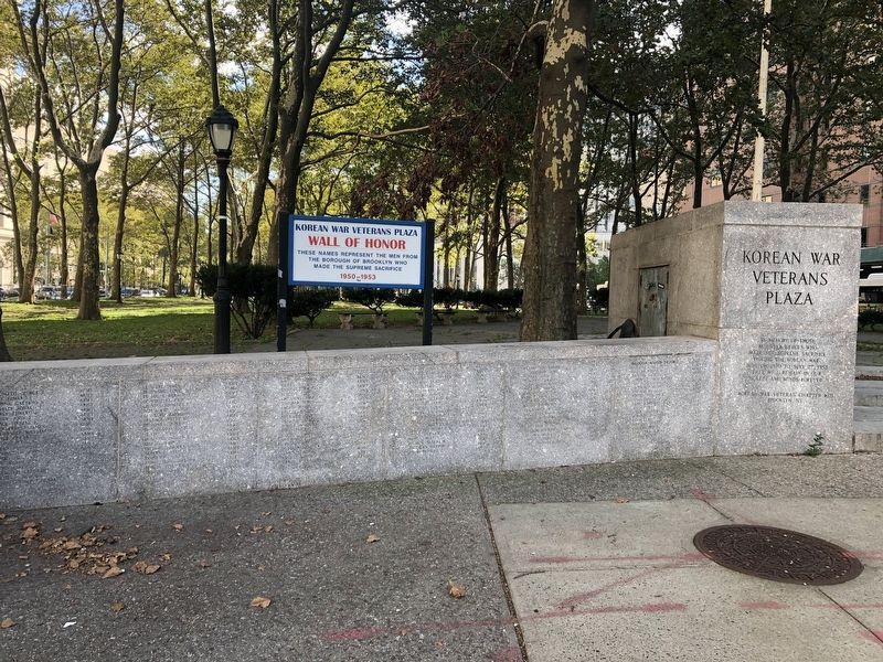 Korean War Veterans Plaza Marker image. Click for full size.