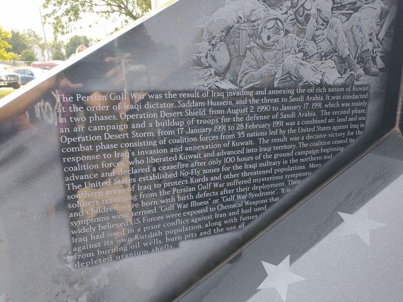 Williams County Persian Gulf War Memorial image. Click for full size.