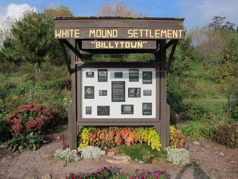White Mound Settlement Marker. Click for full size. White Mound Settlement Marker image. Click for full size.