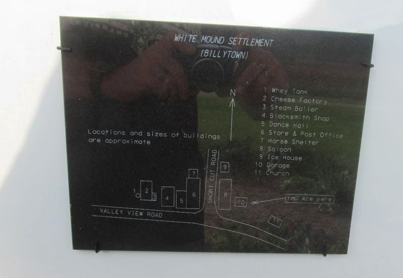 White Mound Settlement Marker. Click for full size. White Mound Settlement Marker image. Click for full size.